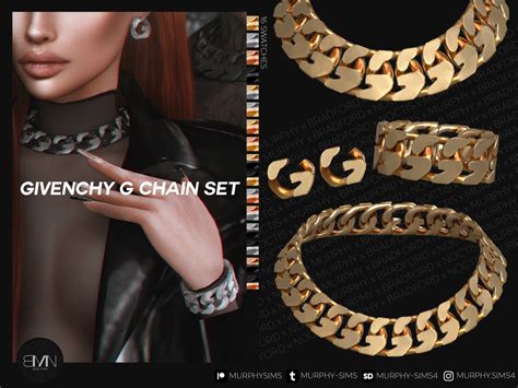 givenchy g chain ring|givenchy necklace and earring set.